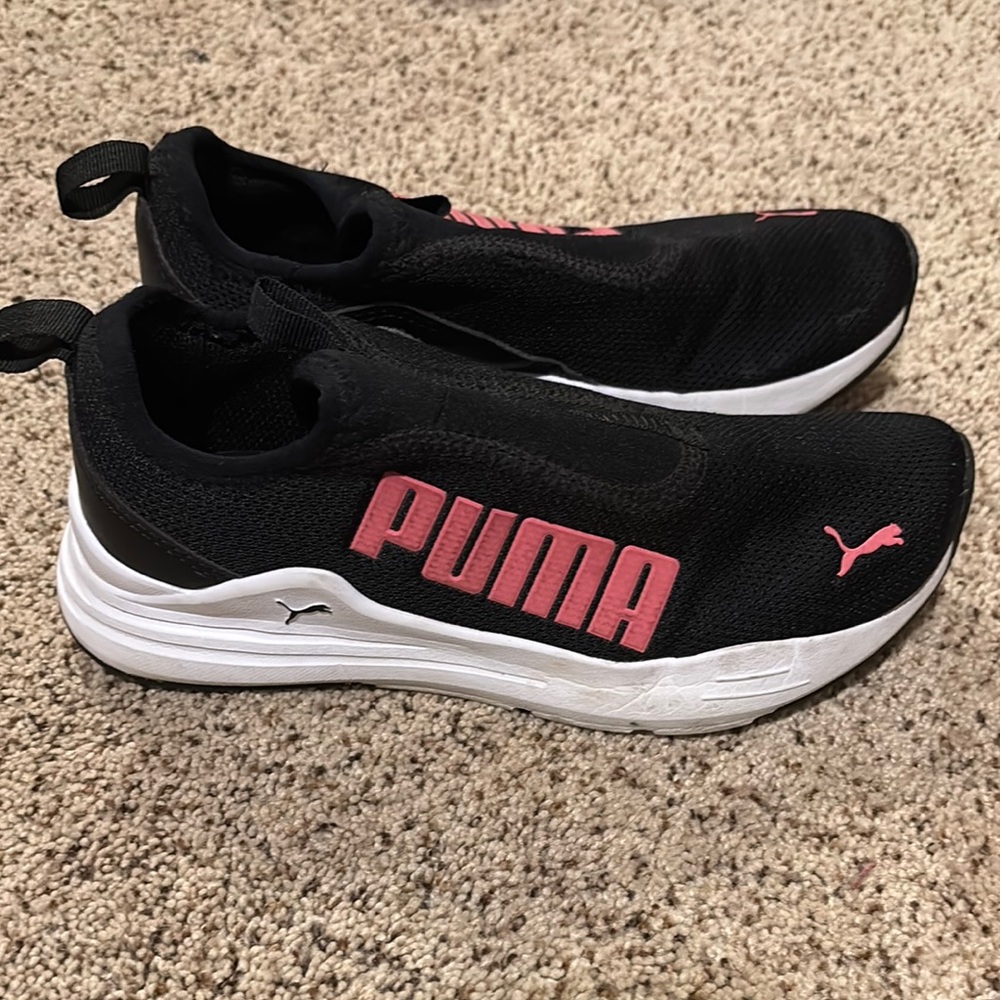 Puma Black and Pink Athletic Shoes